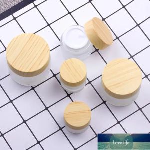 All-match Cheap Frosted Clear 5g 10g 15g 30g 50g 100g Empty Cosmetic Jars Makeup Cream Face Containers Skin Care Packing Bottles With Wood Grain Cap