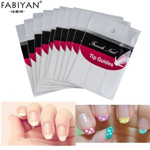 Stickers Decals 100Pcs Lot Packs Nail Art DIY French 3D Tips Guides Sticker Style Form Fring Manicure Gel UV Polish Salon Set Stencil Pro 230522