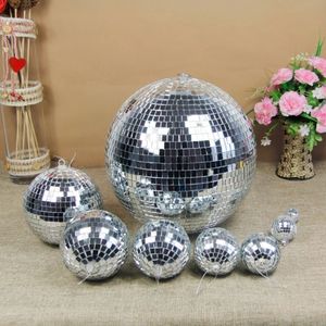 Decorative Objects Figurines Disco Ball Mirrored Table Lamp Modern Home Decor Art Pieces Glass Brick Centerpieces For Table Room Wedding Decor Funky Gift 230523
