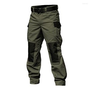 Мужские брюки Мужские военные тактические грузовые армии зеленые боевые брюки Многократные карманы серые униформ