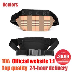 Gestreifte Taillenbeutel Cross Body Männer Leinwand Reisen Reisen Schulter Schulter Bumbag -Tasche Frauen Clutch Satchel Nylon Handtasche Luxus Designer Fitnessstudio Fanny Gurt Pack Stuff Stücke