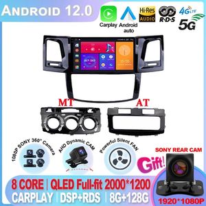 Android 12 2din Carplay Autoradio per Toyota Fortuner HILUX Revo Vigo 2007-2015 Multimedia Video Player Stereo GPS-3