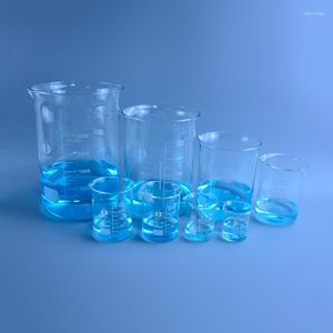 Capacity 50ml-3000ml Low Form Beaker Measuring Glass Chemistry Lab Borosilicate Transparent Wholesales