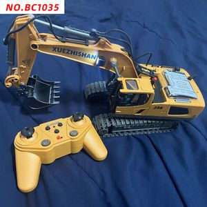 ElectricRC Car BC1035 124 Alloy Remote Control Excavator Mini RC Model 11 Channel For Children Trucks Toys Gift 230523