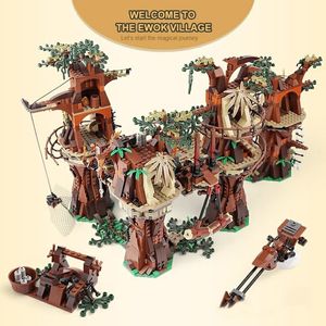 Блоки Ewok Village 1990pcs Build Blocks Bricks Model Toys Kid День рождения рождественские подарки Совместимые с 10236 05047 81049 230523