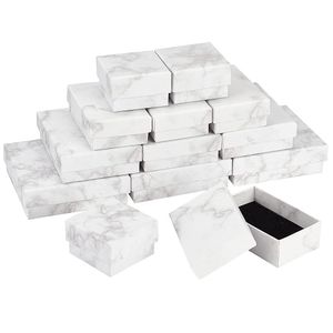 Boxes 18~24pcs Paper Cardboard Jewelry Boxes Storage Display Carrying Box For Necklaces Bracelets Earrings Square Rectangle