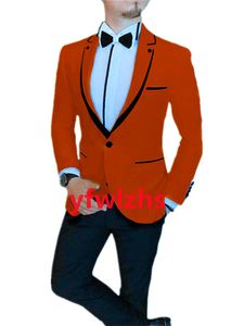 Wedding Tuxedos One Button Mens Suit Notch Lapel Formal Business Mens Jacket Blazer Groom Tuxedo Coat Pants 215115