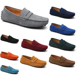 2023 Men Casual Shoes Black Blue Orange Grey Green Brown slip-on sneakers Size 40-45 color 15
