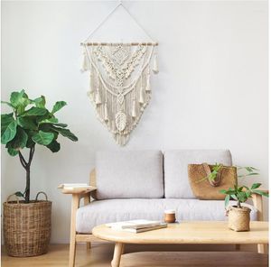 Tapissries Creative Macrame Wall Hanging Tapestry Home Art Decor Back Bakgrund Chic Handicrafts Woven