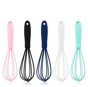 New 6 Inch Stainless Steel Silicone Whisk Mini Whisk Color Whisk Mixer Mini Baking Tools Wholesale GG