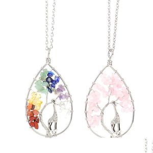 Anhänger Halsketten Kristall Halskette Giraffe Naturkies Schnee Mode Accessoires Drop Lieferung Schmuck Anhänger Dhm2C