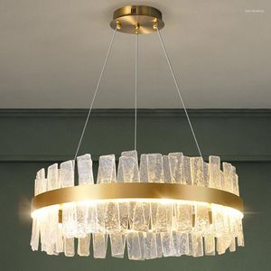 Ljuskronor modern manuell glas ljuskrona lampa vardagsrum lyster sovrum dekor leder matsal lyx hängande lampor