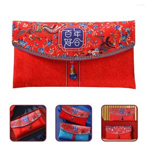 Presentförpackning festliga röda kuvert kinesiska hong bao presenterar bröllop pengar fest gynn