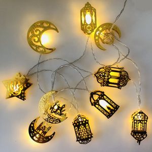 Inne imprezy imprezowe zapasy Eid Mubarak Moon Star Iron Art LED Lights Light