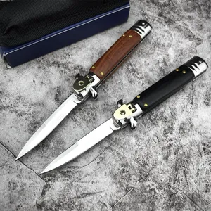 The 9/11 inch ACK Pocket knife Bill DeShivs 7.6" Italian Godfather Stiletto 440C steel blade Automatic survival outdoor camping knives 10 13 INCH Auto Tools