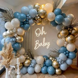 Other Event Party Supplies Pastel Ocean Blue Balloon Arch Garland Kit Baby Shower Party Backdrop Wedding Decoration Baptism Balloons 230523