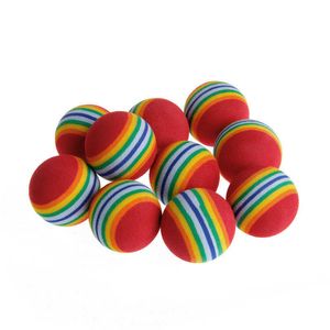 10pcs Cat Toys Kolorowa piłka kota interaktywna zabawki kota Zabawa żucie grzechotka drapa naturalna piłka piankowa.