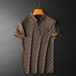 Men's Polos 2022 New POLO Shirts Men Business Slim Short Sleeve Lapel T-shirt High Quality Male Brand Clothing Summer Vintage Casual Tops T230523