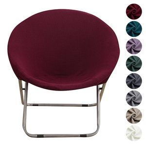 Stol täcker Jacquard Moon Cover Round Saucer Elastic Lazy Lounge Seat Slipcover Stretch Case Protector