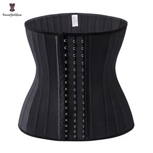 Waist Tummy Shaper Black Cream 3 Hook And Eye 25 Steel Booned Latex Trainer Fajas Girdle Sashes Waistband Plus Size Underwear Corselet Women 230522