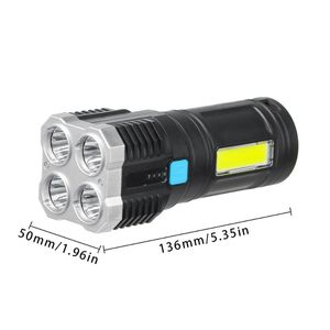 Flashlights Torches Outdoor Waterproof Bulb Multi-Function USB Rechargeable Camping Tactical Lamp LED Torch Light