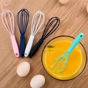 New 6 Inch Stainless Steel Silicone Whisk Mini Whisk Color Whisk Mixer Mini Baking Tools Wholesale