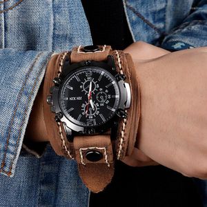 Orologi da polso Electron Watch For Men Fashioncasual Orologio da polso con cinturino largo in pelle Stile retrò Orologi da uomo di alta qualità