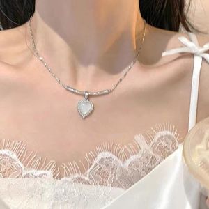 Цепи kpop Vintage Goth Harajuku Fairy Eesthetic Peach Heart Pendation Choker Che Chain Ожерелье для женщин Egirl Grunge Collares Y2K Ювелирные изделия