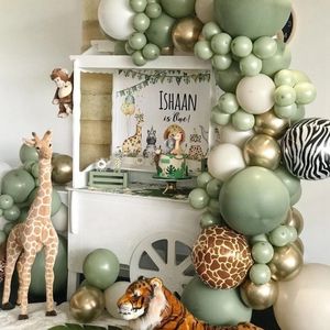 Altri articoli per feste per eventi Kit arco ghirlanda di palloncini verdi Matrimonio Jungle Safari Decorazioni per feste di compleanno Bambini Baby Shower Ballon Baloon Decor 230523