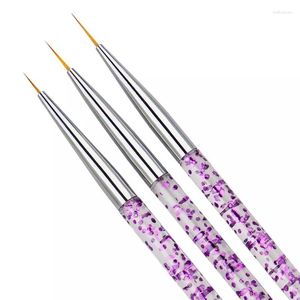 Nail Brushes 3 Pcs Art Liner Brush French Stripe Ultra-thin Line Drawing Painting Manicure Pens Tools Gel Pen