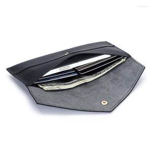 Wallets Genuine Leather Long Wallet For Women's Versatility 2023 Soft Ultra-thin Card Bag Integrated Large Money Clip