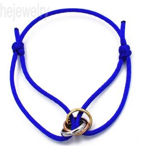 Pulseira de metal bracelete feminina correntes pulseiras banhadas rosa em ouro rosa amizade de liga de ouro feito com tecer nó vermelho corda simples tiktok pulseira pulse