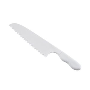 ナイフプラスチック製の包むナイフセーフナイフのために安全なサラダ鋸歯状のカッターdiyケーキ28.5x5cmドロップデリバリーホームガーデンダイニングバーdhrim