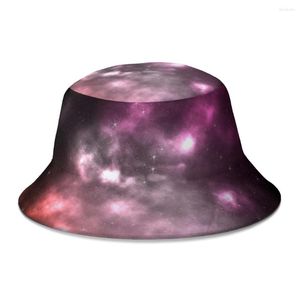 Berets Lesbian Pride Galaxy Space Strat Beautiful Bucket Hat For Women Men Teenager Foldable Bob Fishing Hats Panama Cap Autumn