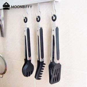 BBQ Tools Accessories Nylon Noodles Clip Barbecue Tongs Heat Resistant Cooking Clamp Spatula Lo Mein Bread Bakery Salad Folder Sets 230522