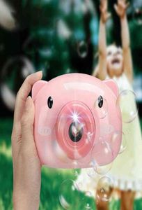 Maszyna bąbelkowa Śliczna kreskówka kamera Pig Kids Baby Outdoor Automatyczny Prezent Bubble Prezent dla dziewczyny w kąpieli dla dzieci Y2205094751308