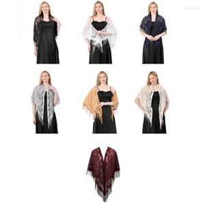 Scarves Summer Shawls Cocktail Tea-Party Evening Dress For Girls Gatsby Accessories 1920s Flapper Lace Shawl Shrug D5QB