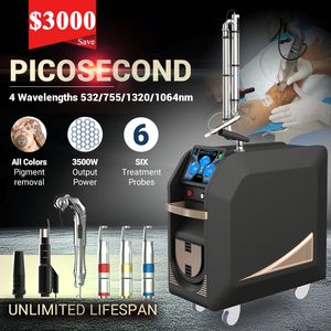 Pico Laser Tattoo Removal Machine Carbon Peeling Face Cleaning 755/1320/1064/532nm Picosecond Q-Switch ND YAG