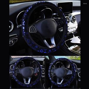 Steering Wheel Covers 4 Colors Universal Diameter 38CM Snowflake Style Steering-wheel Protection Cover Suit Car Auto Accessories