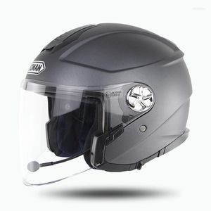 Caschi da moto con auricolari Bluetooth Casco per uomini e donne Doppia lente Safe Half ECE Standard