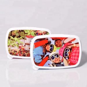 Personalisierte Sublimation Lunchbox Lebensmittelbehälter Kunststoff DIY Wärmeübertragung Lunchpakete leer Kleine Größe E0523