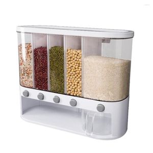 Storage Bottles 12L Desk Kitchen Food Grain Rice Container Plastic Cereal Dispenser
