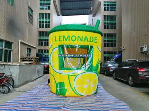 4M عرض الطعام Stand_Inflatable Concessi عرض عرض Lemon Booth قابلاً للنفخ معصات الليمون القابلة للنفخ مع الأيدي للإعلان