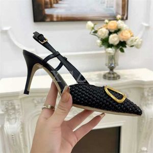 Elegant High Heels Fashion Stilettos Pointed Toe Women Shoes Pumps Buckle Strap Wedding Party Shoes Metal Decor Banquet Shoes X230523