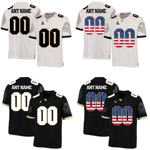 Jerseys personalizadas de camisas de cavaleiros da UCF personaliza Men College Blang Branco dos EUA Moda de moda adulta futebol americano Desgaste de jersey mix Pedido de jersey