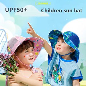 Caps Hats Children's Adgationable Width Brim Sun -Summer Bucket Hat Upf 50幼児と子供+ G220522