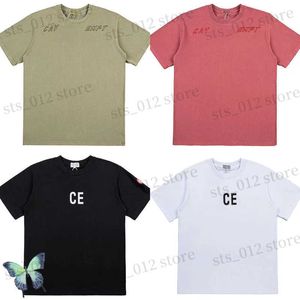 Camisetas masculinas estilo simples estilo pequeno verde preto preto quatro cor de alta cor de alta qualidade cav