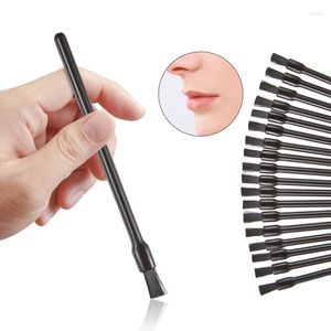 Makeup Brushes 50/100 Pcs Disposable Lip Set Quality Gloss & Lipstick With Black Rod Flat Bristles For Women