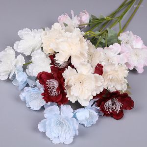 Decorative Flowers 4 Head Peony Artificial Silk For Home Wedding Christmas Decor Bedroom Centerpiece Table Arrange Party Festival Bar