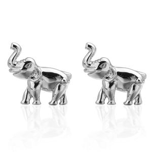 C-MAN Luxury shirt silvery Elephant Cufflinks brand Hipster Cufflinks For Men Gift for Dad Gift for Husband Fathers Day Gift